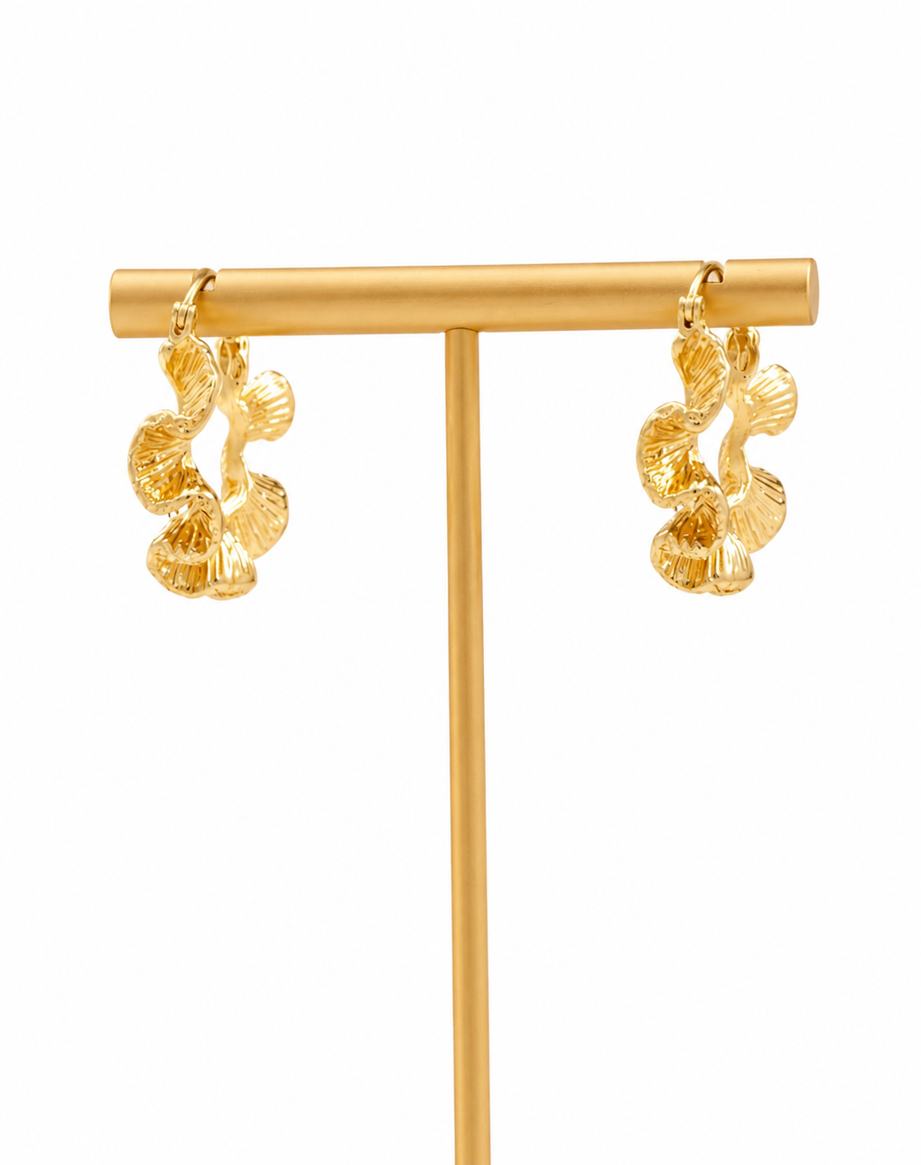 Ruffle Hoop Earrings