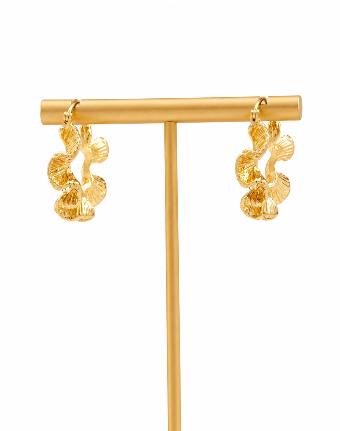Ruffle Hoop Earrings