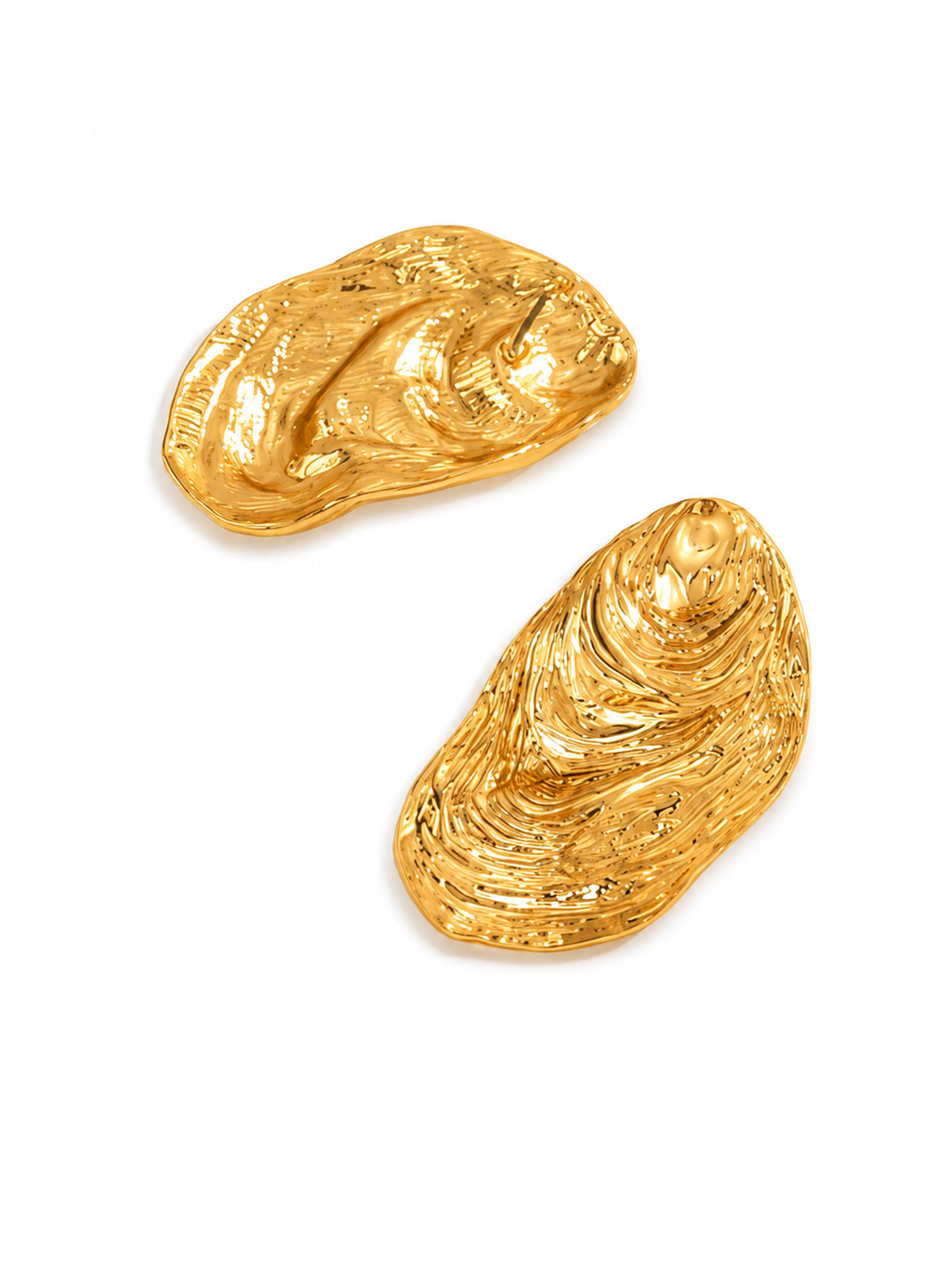 Gold Oyster Earrings