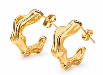 Wavy Hoop Earrings